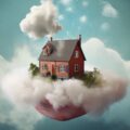 Dům v oblacích - generováno AI